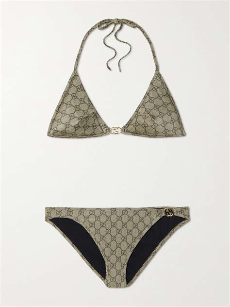 gucci bikini print|GUCCI Embellished printed bikini .